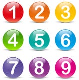 Vector Colored Numbers Icons Stock Images Vector Colored Numbers Icons Stock Images
