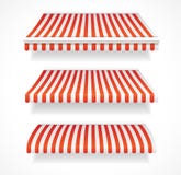 Vector colorful awnings for shop set red Stock Photography Vector colorful awnings for shop set red Stock Photography