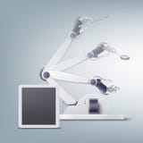 Robotic arm concept stock illustration Robotic arm concept stock illustration