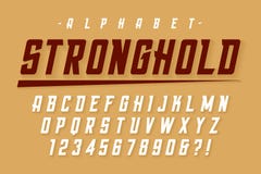 Vector condensed strong display font design, alphabet, character royalty free illustration Vector condensed strong display font design, alphabet, character royalty free illustration