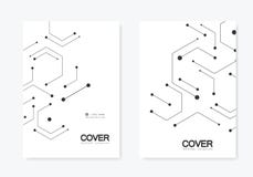 Vector connection and social network. Hexagons technology pattern stock illustration Vector connection and social network. Hexagons technology pattern stock illustration