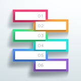 Vector 3d Color Numbered Text Boxes Stacked 1 to 6 vector illustration Vector 3d Color Numbered Text Boxes Stacked 1 to 6 vector illustration