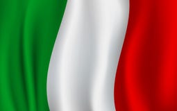 Vector 3D vlag van Italië Italiaans nationaal symbool royalty-vrije illustratie Vector 3D vlag van Italië Italiaans nationaal symbool royalty-vrije illustratie