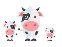 Vector dairy cow or dairy cattle on a white background stock illustration Vector dairy cow or dairy cattle on a white background stock illustration