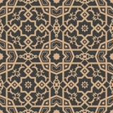 Vector damask seamless retro pattern background polygon geometry cross frame flower kaleidoscope. Elegant luxury brown tone design royalty free illustration Vector damask seamless retro pattern background polygon geometry cross frame flower kaleidoscope. Elegant luxury brown tone design royalty free illustration