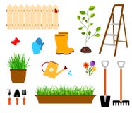 Vector de las herramientas que cultivan un huerto libre illustration Vector de las herramientas que cultivan un huerto libre illustration