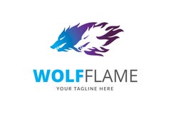 Vector de Wolf Flame Logo Design Template libre illustration Vector de Wolf Flame Logo Design Template libre illustration
