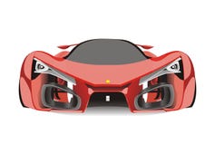 Vector del coche deportivo rojo de Ferrari f80 libre illustration Vector del coche deportivo rojo de Ferrari f80 libre illustration