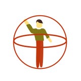 Vector del icono de la bola aislado en el fondo blanco, muestra de la bola libre illustration Vector del icono de la bola aislado en el fondo blanco, muestra de la bola libre illustration