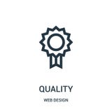 vector del icono de la calidad de la colección del diseño web L?nea fina ejemplo del vector del icono del esquema de la calidad stock de ilustración vector del icono de la calidad de la colección del diseño web L?nea fina ejemplo del vector del icono del esquema de la calidad stock de ilustración