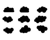 Vector del icono de la nube stock de ilustración Vector del icono de la nube stock de ilustración