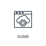 vector del icono de la nube de la colección del seo Línea fina ejemplo del vector del icono del esquema de la nube Símbolo linear stock de ilustración vector del icono de la nube de la colección del seo Línea fina ejemplo del vector del icono del esquema de la nube Símbolo linear stock de ilustración