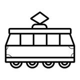 Vector del icono de la tranvía stock de ilustración Vector del icono de la tranvía stock de ilustración
