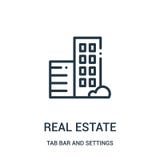 vector del icono de las propiedades inmobiliarias de la barra de la etiqueta y de la colección de los ajustes L?nea fina ejemplo ilustración del vector vector del icono de las propiedades inmobiliarias de la barra de la etiqueta y de la colección de los ajustes L?nea fina ejemplo ilustración del vector