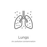 vector del icono de los pulmones de la colección de la contaminación de la contaminación atmosférica L?nea fina ejemplo del vecto stock de ilustración vector del icono de los pulmones de la colección de la contaminación de la contaminación atmosférica L?nea fina ejemplo del vecto stock de ilustración