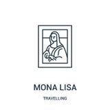 vector del icono de Mona Lisa de la colección que viaja Línea fina ejemplo del vector del icono del esquema de Mona Lisa S?mbolo stock de ilustración vector del icono de Mona Lisa de la colección que viaja Línea fina ejemplo del vector del icono del esquema de Mona Lisa S?mbolo stock de ilustración