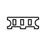 Vector del icono de Ram Memory aislado en el fondo blanco, Ram Memory ilustración del vector Vector del icono de Ram Memory aislado en el fondo blanco, Ram Memory ilustración del vector