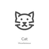 vector del icono del gato de la colección diversa L?nea fina ejemplo del vector del icono del esquema del gato Esquema, línea fin ilustración del vector vector del icono del gato de la colección diversa L?nea fina ejemplo del vector del icono del esquema del gato Esquema, línea fin ilustración del vector
