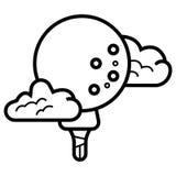 Vector del icono del golf libre illustration Vector del icono del golf libre illustration