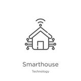 vector del icono del smarthouse de la colecci?n de la tecnolog?a L?nea fina ejemplo del vector del icono del esquema del smarthou stock de ilustración vector del icono del smarthouse de la colecci?n de la tecnolog?a L?nea fina ejemplo del vector del icono del esquema del smarthou stock de ilustración