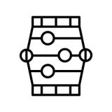 Vector del icono del ábaco aislado en el fondo blanco, la muestra del ábaco, la línea símbolo o el diseño linear del elemento en ilustración del vector Vector del icono del ábaco aislado en el fondo blanco, la muestra del ábaco, la línea símbolo o el diseño linear del elemento en ilustración del vector