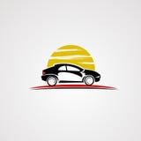 Vector del logotipo del coche con el fondo, el icono, el elemento, y la plantilla del sol para el negocio libre illustration Vector del logotipo del coche con el fondo, el icono, el elemento, y la plantilla del sol para el negocio libre illustration
