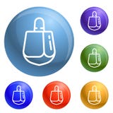 Vector del sistema de los iconos de Dreidel stock de ilustración Vector del sistema de los iconos de Dreidel stock de ilustración