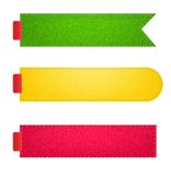 Vector Denim Fabric Colorful Badges Set Royalty Free Stock Image