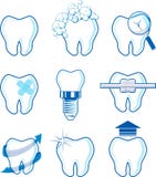 Vector dental de los iconos ilustración del vector Vector dental de los iconos ilustración del vector