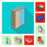 Isolated object of bedroom and room icon. Collection of bedroom and furniture vector icon for stock. vector illustration Isolated object of bedroom and room icon. Collection of bedroom and furniture vector icon for stock. vector illustration