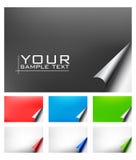 Vector document met realistische paginakrul Stock Foto Vector document met realistische paginakrul Stock Foto