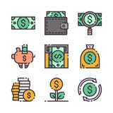 9 vector dollar icons set. Vector colors icons. vector illustration 9 vector dollar icons set. Vector colors icons. vector illustration
