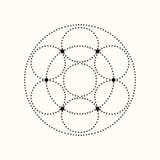 Vector dotted geometric shape. stock illustration Vector dotted geometric shape. stock illustration