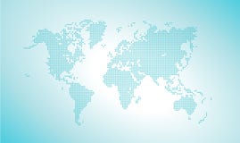 Vector dotted world map Stock Photos Vector dotted world map Stock Photos