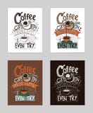 Vector el ejemplo con cita inspirada del motivationg sobre amor al café en cezve libre illustration Vector el ejemplo con cita inspirada del motivationg sobre amor al café en cezve libre illustration