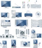 Vector Electronic Equipment Icon Set Royalty Free Stock Photos Vector Electronic Equipment Icon Set Royalty Free Stock Photos