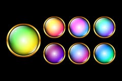 Vector round glossy web buttons set Royalty Free Stock Photo Vector round glossy web buttons set Royalty Free Stock Photo