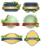 Vector etiketten Eco met retro uitstekend ontwerp Stock Fotografie Vector etiketten Eco met retro uitstekend ontwerp Stock Fotografie