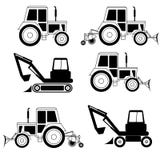 Vector Excavator End Bulldozer Royalty Free Stock Photography Vector Excavator End Bulldozer Royalty Free Stock Photography