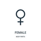 vector femenino del icono de la muestra de la colección de las partes del cuerpo Línea fina ejemplo femenino del vector del icono libre illustration vector femenino del icono de la muestra de la colección de las partes del cuerpo Línea fina ejemplo femenino del vector del icono libre illustration