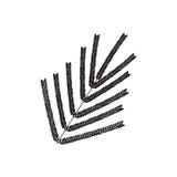 Vector fern silhouette icon. Black isolated print of fern leaf on the white background vector illustration Vector fern silhouette icon. Black isolated print of fern leaf on the white background vector illustration