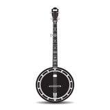 Vector flache Illustration des Banjos, Musikinstrument lizenzfreie abbildung Vector flache Illustration des Banjos, Musikinstrument lizenzfreie abbildung