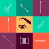 Vector flat beauty industry icons design. Royalty Free Stock Photo Vector flat beauty industry icons design. Royalty Free Stock Photo