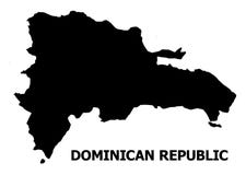 Vector Flat Map of Dominican Republic with Name vector illustration Vector Flat Map of Dominican Republic with Name vector illustration