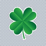 Vector four leaf clover on transparent background stock illustration Vector four leaf clover on transparent background stock illustration