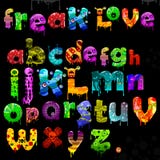 Vector Freak Alphabet Stock Images Vector Freak Alphabet Stock Images