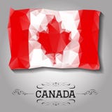 Vector geometric polygonal Canada flag. For your design stock illustration Vector geometric polygonal Canada flag. For your design stock illustration