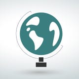 Vector globe icon of the world isolated vector stock illustration Vector globe icon of the world isolated vector stock illustration