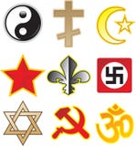 Vector Godsdienstige en Politieke pictogrammen vector illustratie Vector Godsdienstige en Politieke pictogrammen vector illustratie