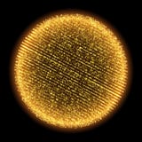 Vector gold glitter fractal particle sparks sphere vector illustration Vector gold glitter fractal particle sparks sphere vector illustration